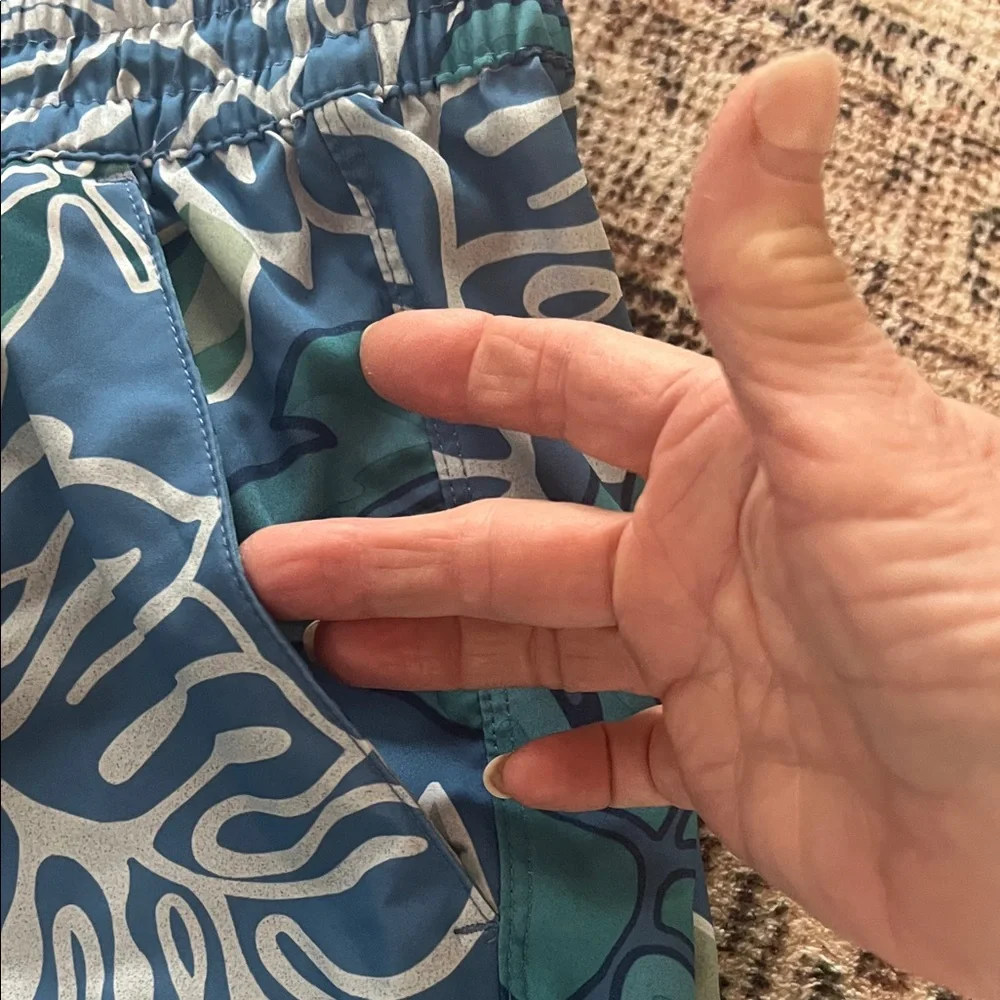 Hurley Blue Tropical Leaf Swim Shorts